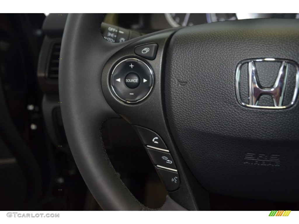 2014 Accord EX-L V6 Sedan - Crystal Black Pearl / Black photo #27