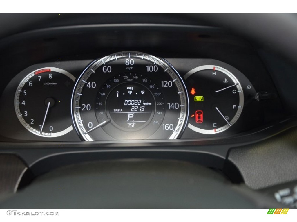 2014 Accord EX-L V6 Sedan - Crystal Black Pearl / Black photo #28