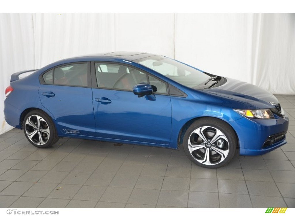 Dyno Blue Pearl 2014 Honda Civic Si Sedan Exterior Photo #93408391