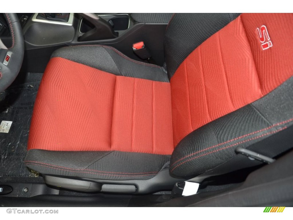 Black/Red Interior 2014 Honda Civic Si Sedan Photo #93408426