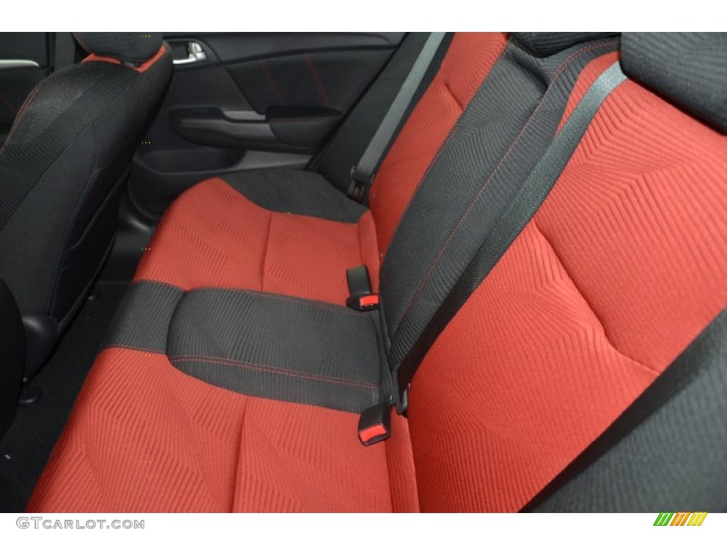 Black/Red Interior 2014 Honda Civic Si Sedan Photo #93408493