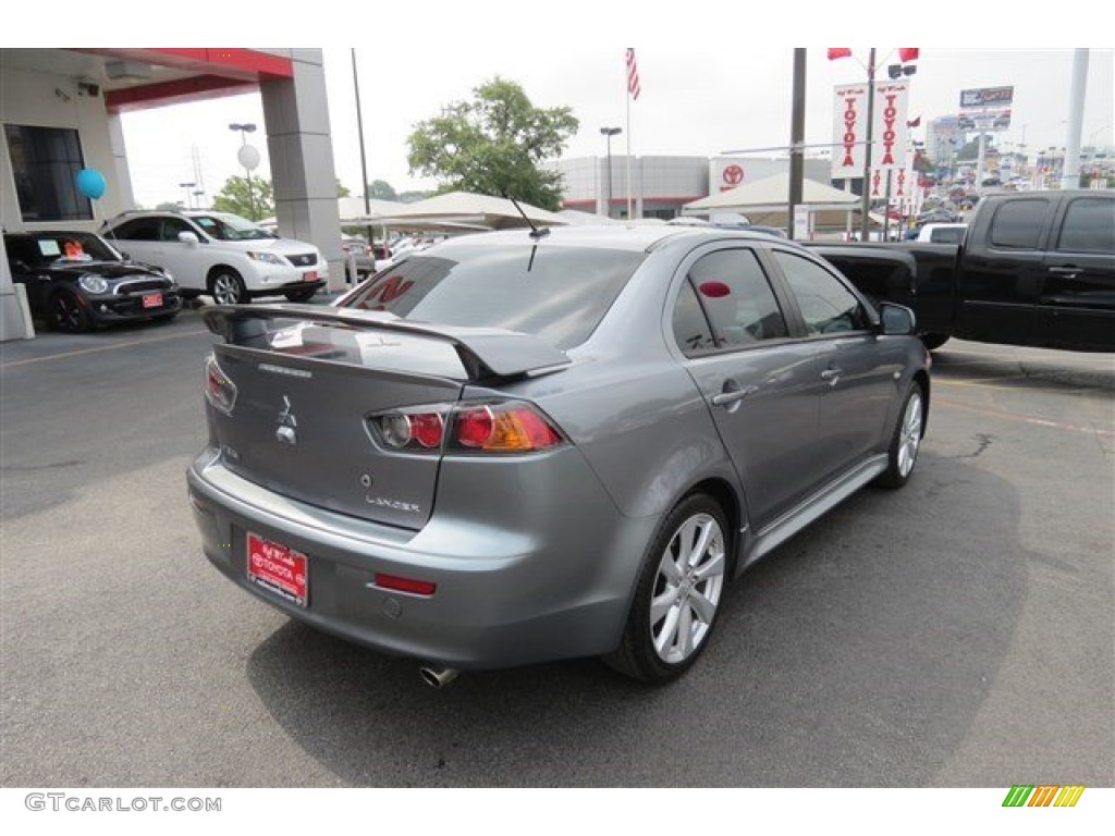 2013 Lancer GT - Mercury Gray Pearl / Black photo #7