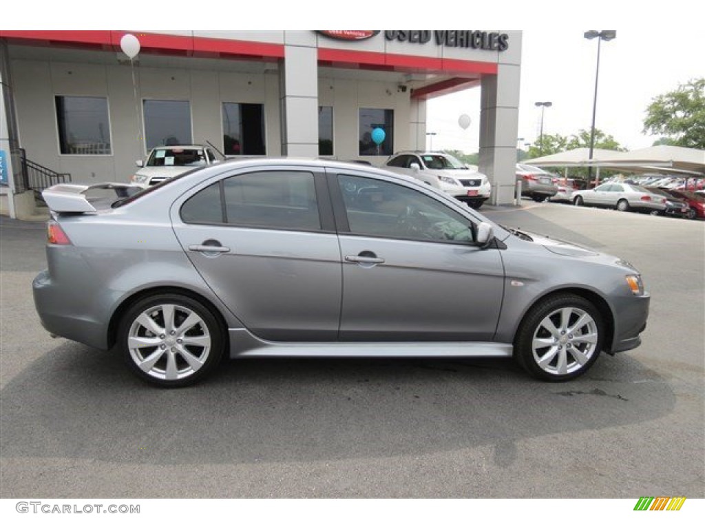 2013 Lancer GT - Mercury Gray Pearl / Black photo #8