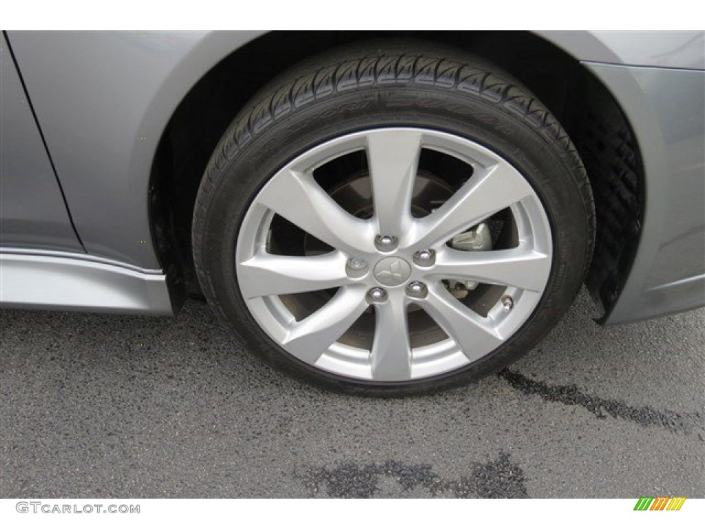2013 Lancer GT - Mercury Gray Pearl / Black photo #9