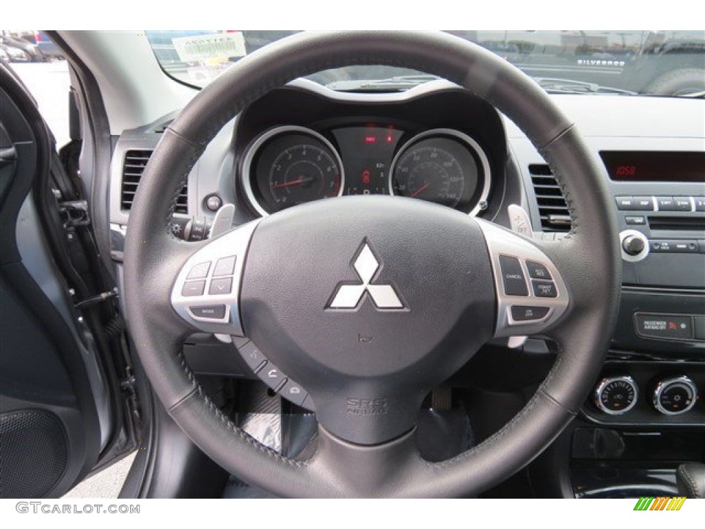 2013 Lancer GT - Mercury Gray Pearl / Black photo #18