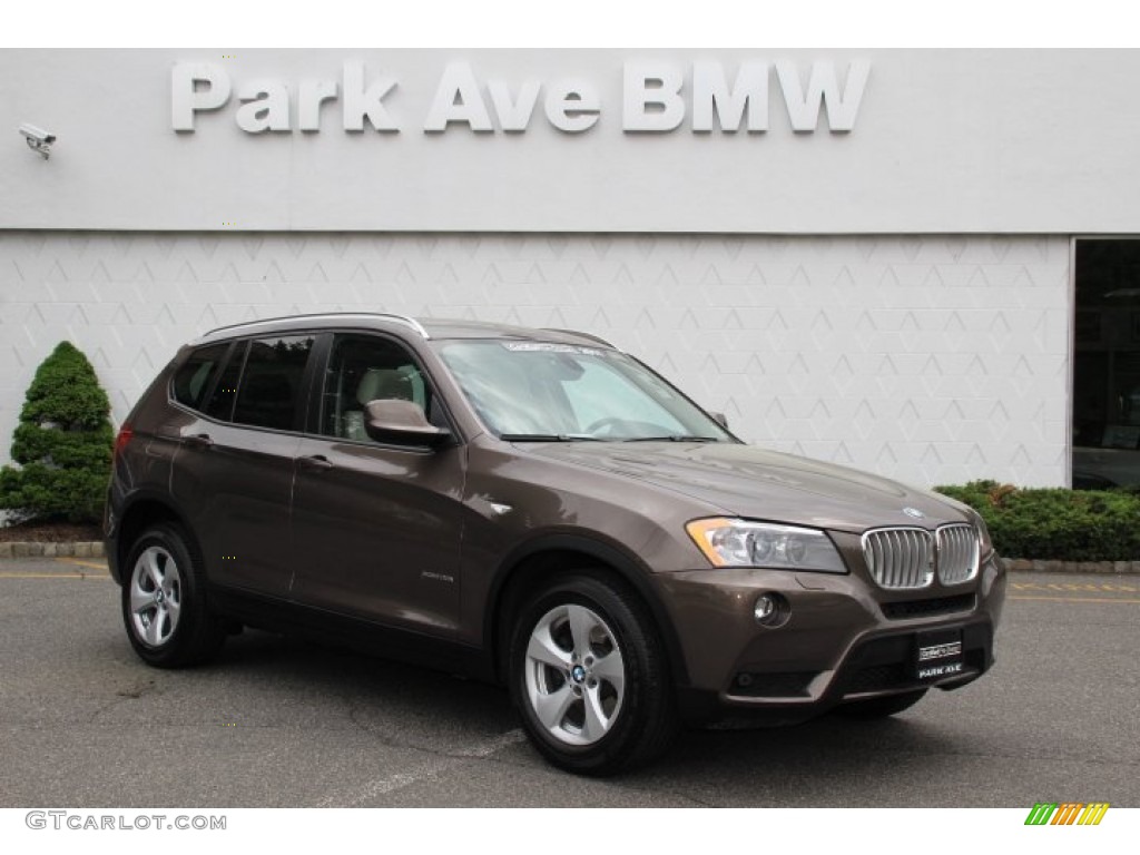 2011 X3 xDrive 28i - Sparkling Bronze Metallic / Oyster Nevada Leather photo #1