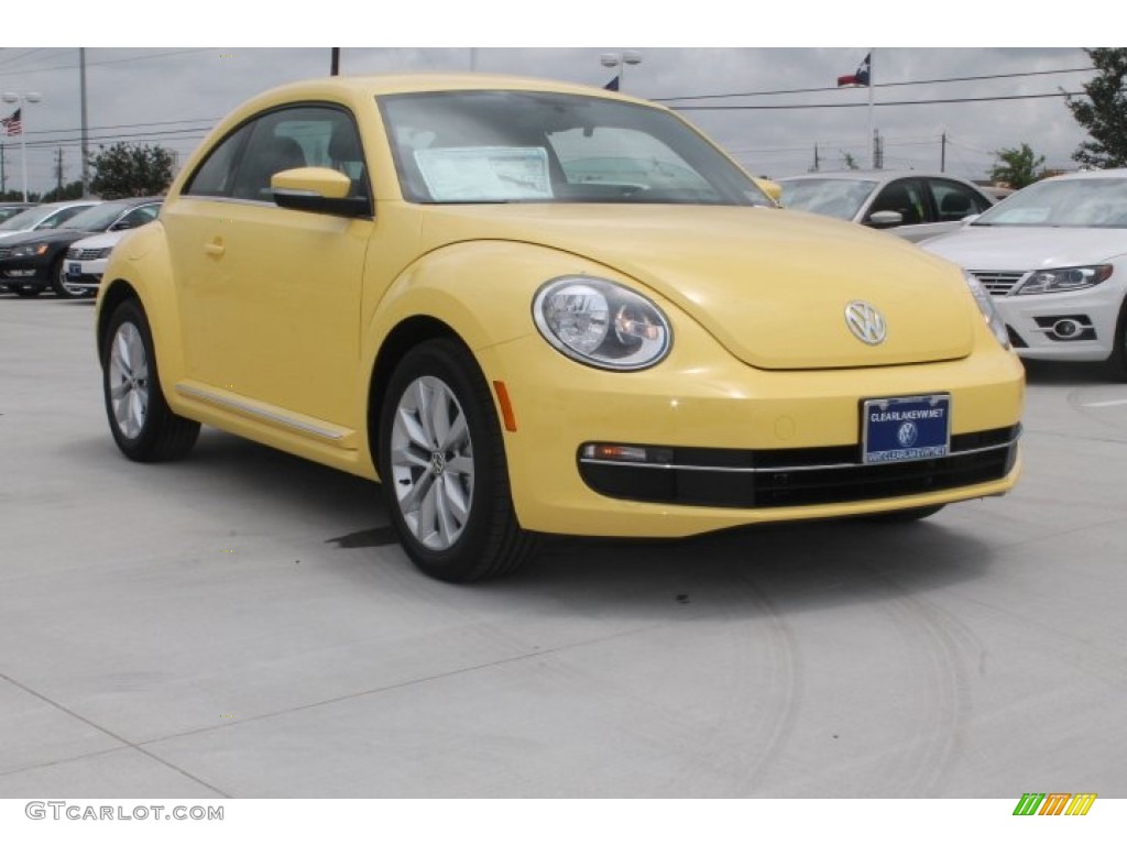 2014 Beetle TDI - Yellow Rush / Titan Black photo #1
