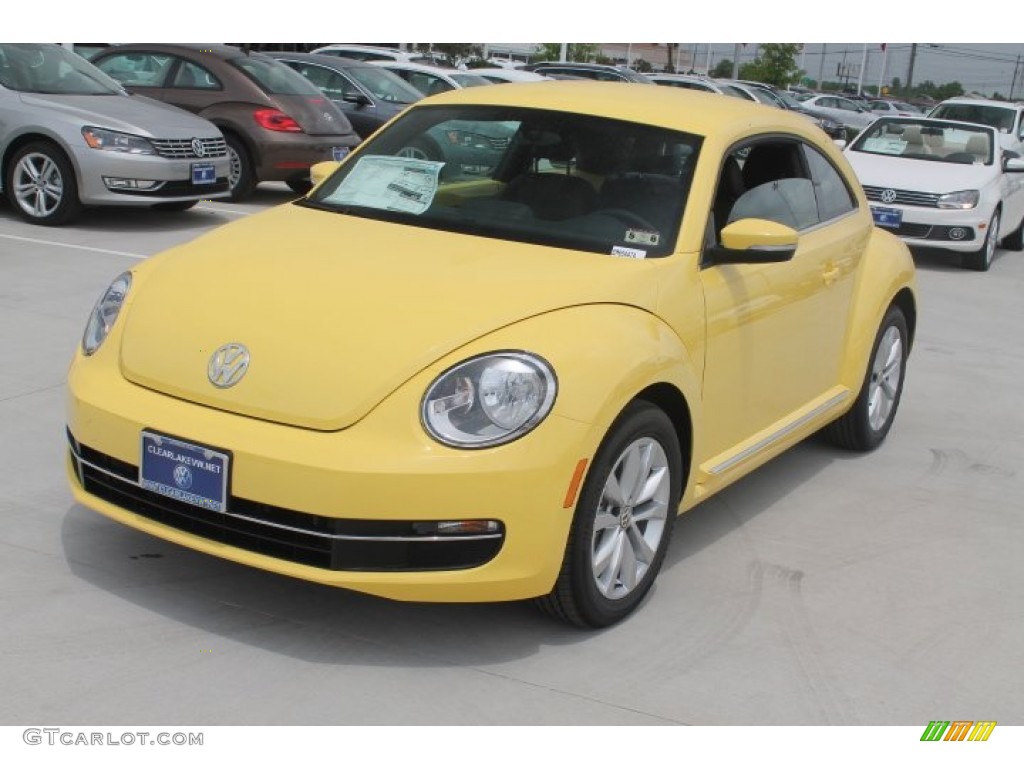 2014 Beetle TDI - Yellow Rush / Titan Black photo #3