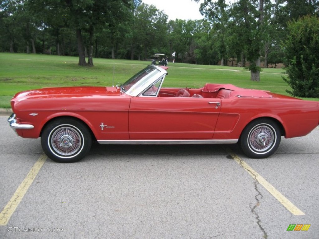 1965 Mustang Convertible - Red / Red photo #1