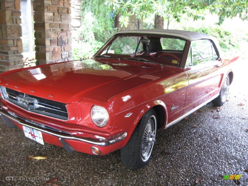 1965 Mustang Convertible - Red / Red photo #3