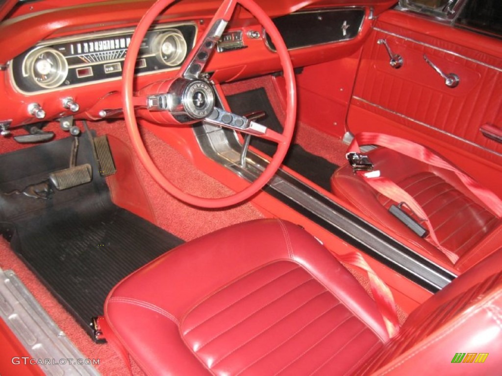 1965 Mustang Convertible - Red / Red photo #7