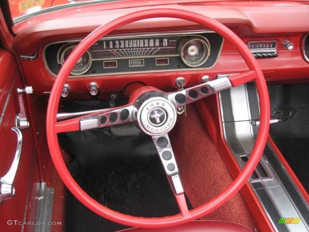 1965 Mustang Convertible - Red / Red photo #8