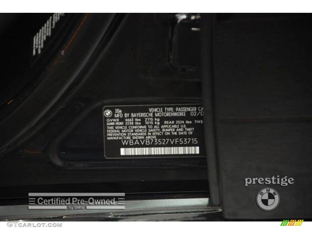 2007 3 Series 335i Sedan - Jet Black / Black photo #10