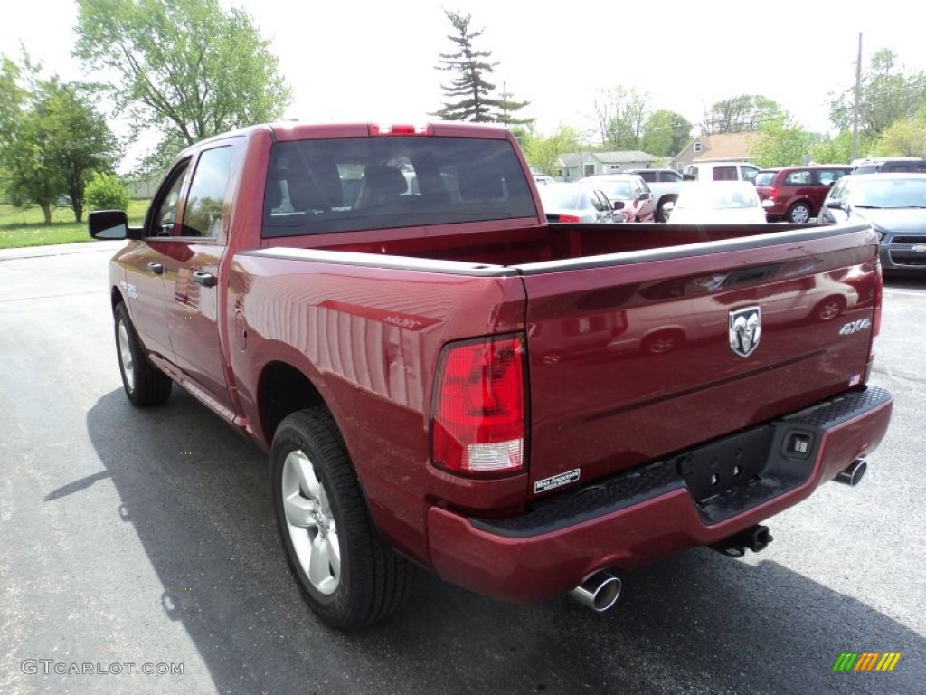 2014 1500 Express Crew Cab 4x4 - Deep Cherry Red Crystal Pearl / Black/Diesel Gray photo #3