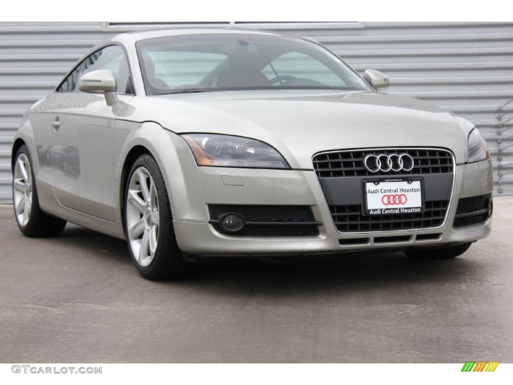 2008 TT 2.0T Coupe - Sahara Silver Metallic / Crimson Red photo #1