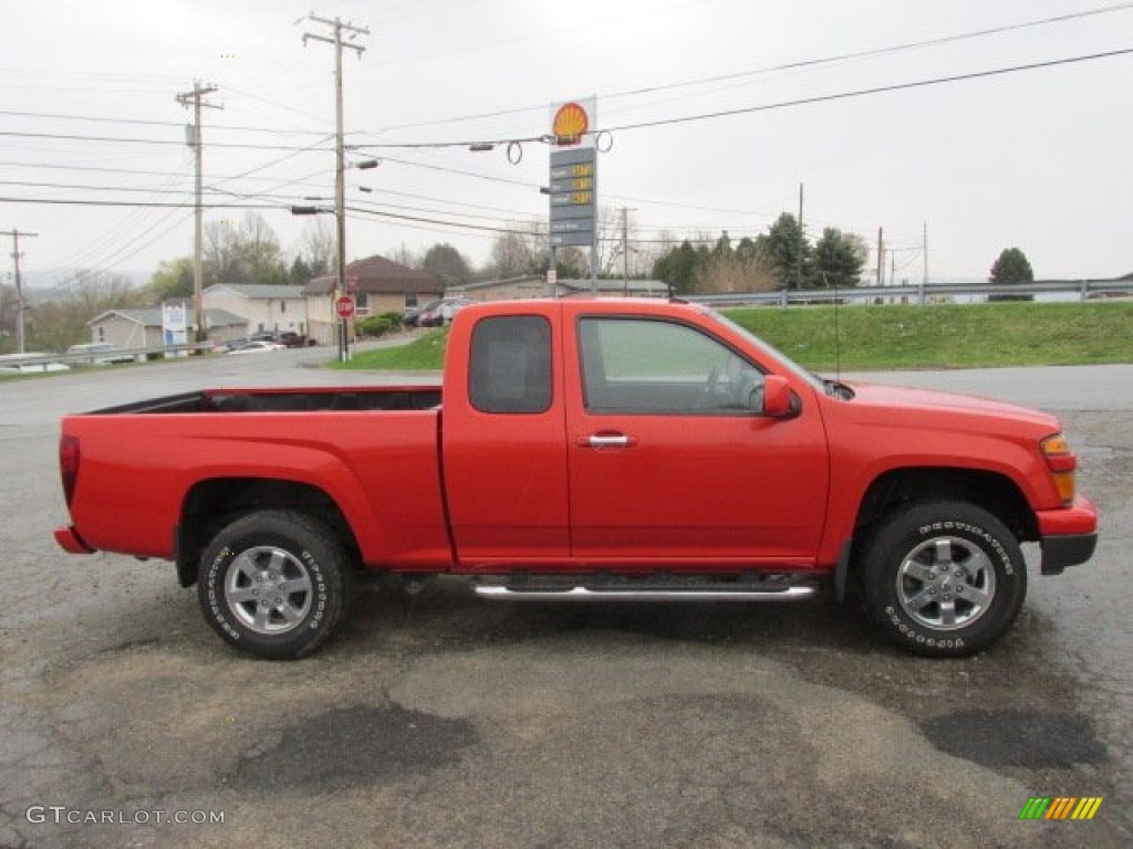 2012 Colorado LT Extended Cab 4x4 - Inferno Orange Metallic / Ebony photo #8