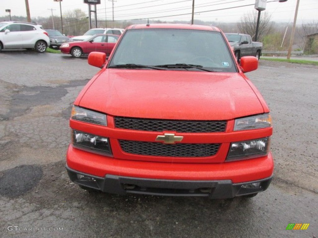 2012 Colorado LT Extended Cab 4x4 - Inferno Orange Metallic / Ebony photo #10