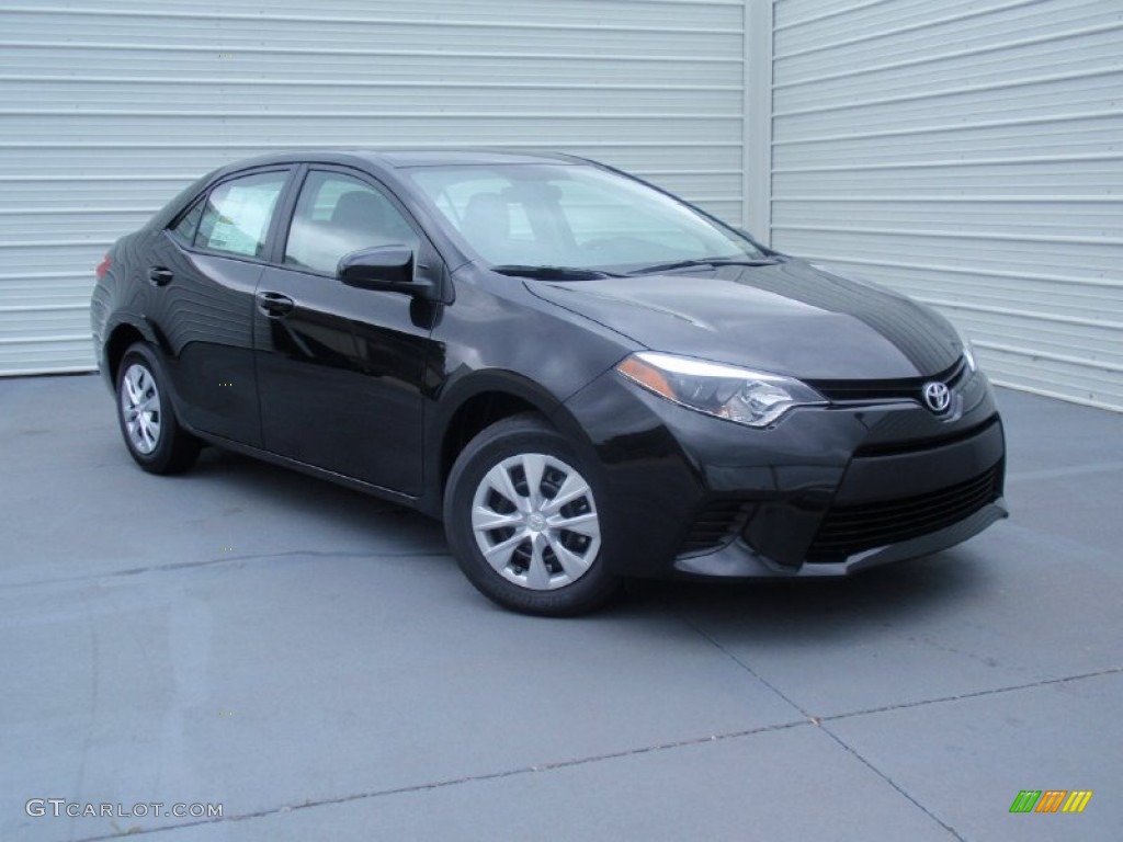 2014 Corolla L - Black Sand Pearl / Steel Blue photo #1