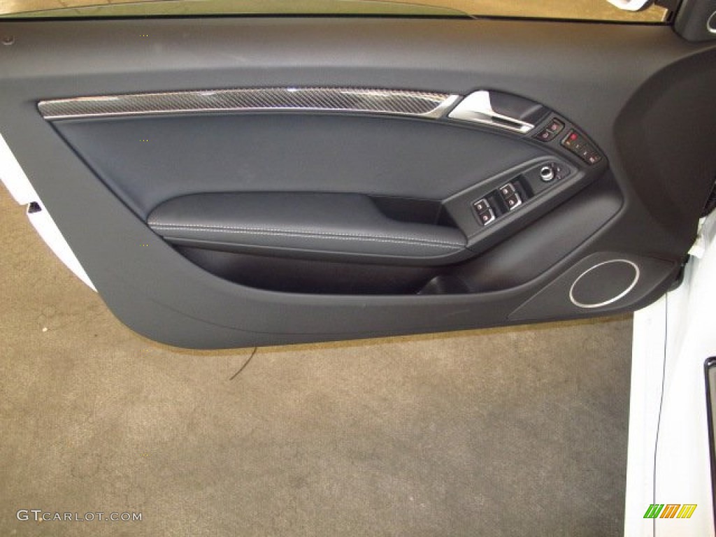 2014 Audi RS 5 Cabriolet quattro Black/Rock Gray Door Panel Photo #93421301