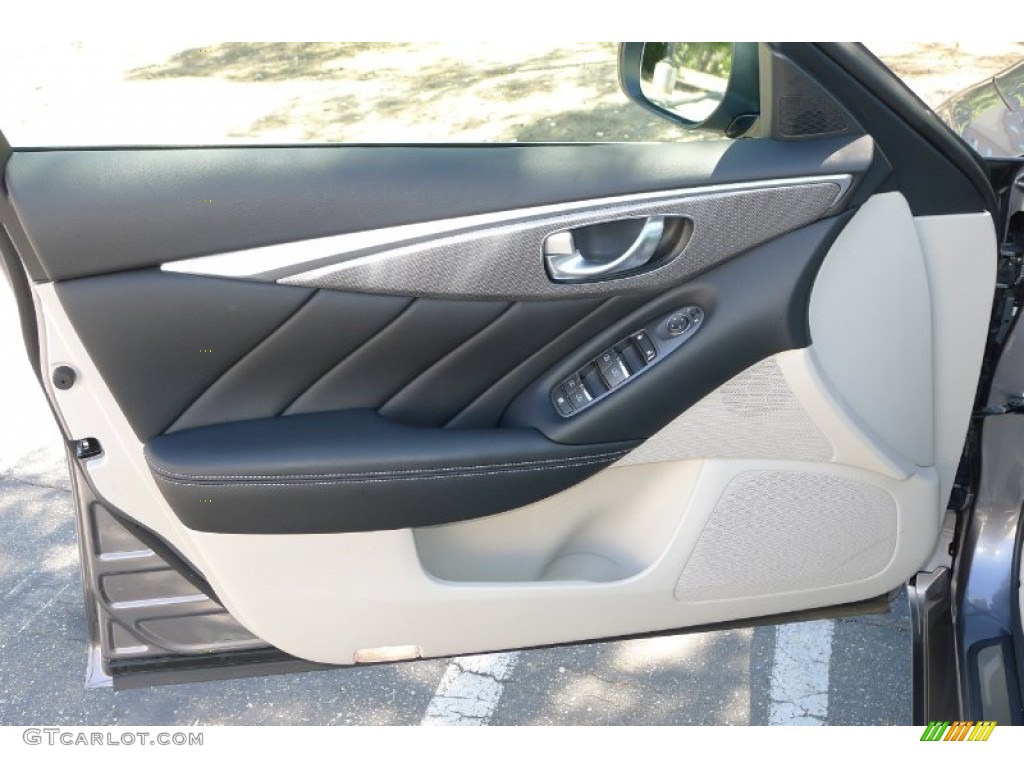 2014 Infiniti Q 50 3.7 Premium Stone Door Panel Photo #93422807