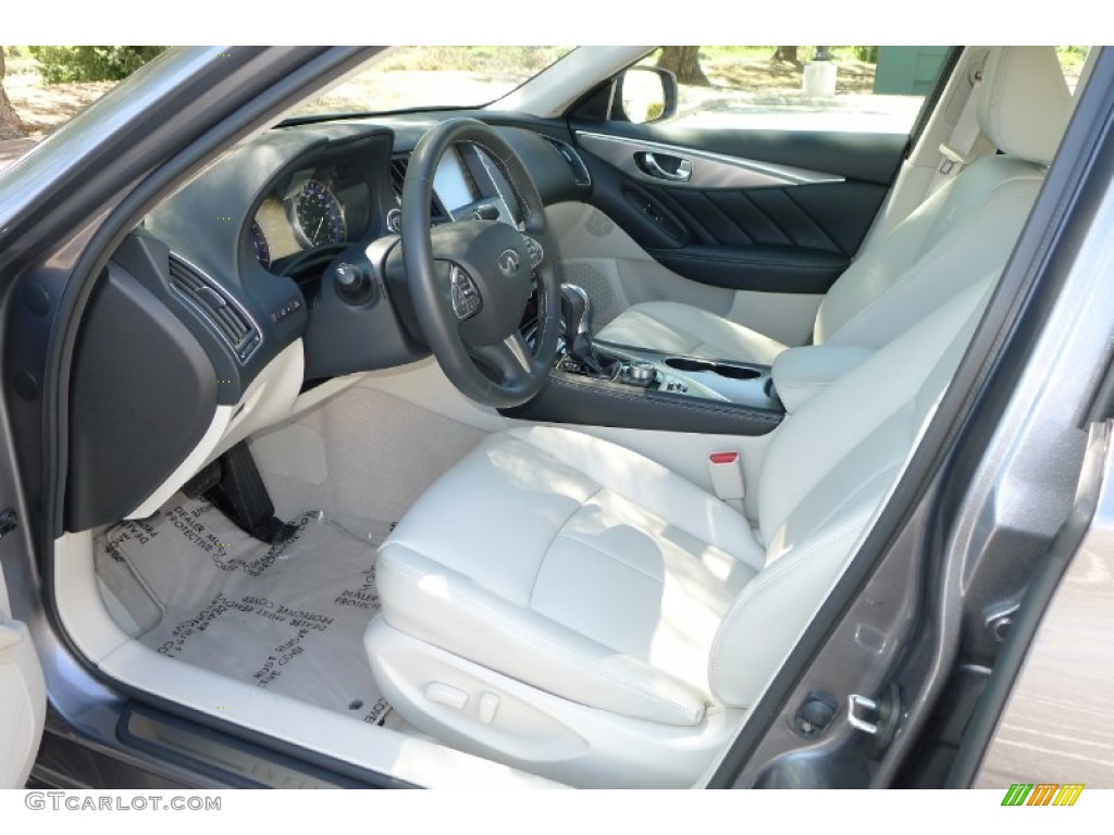 Stone Interior 2014 Infiniti Q 50 3.7 Premium Photo #93422828