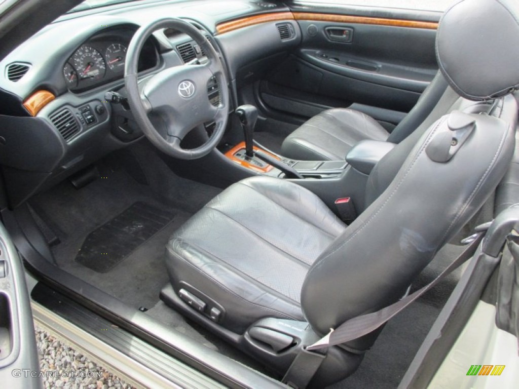 Charcoal Interior 2003 Toyota Solara SLE V6 Coupe Photo #93426596