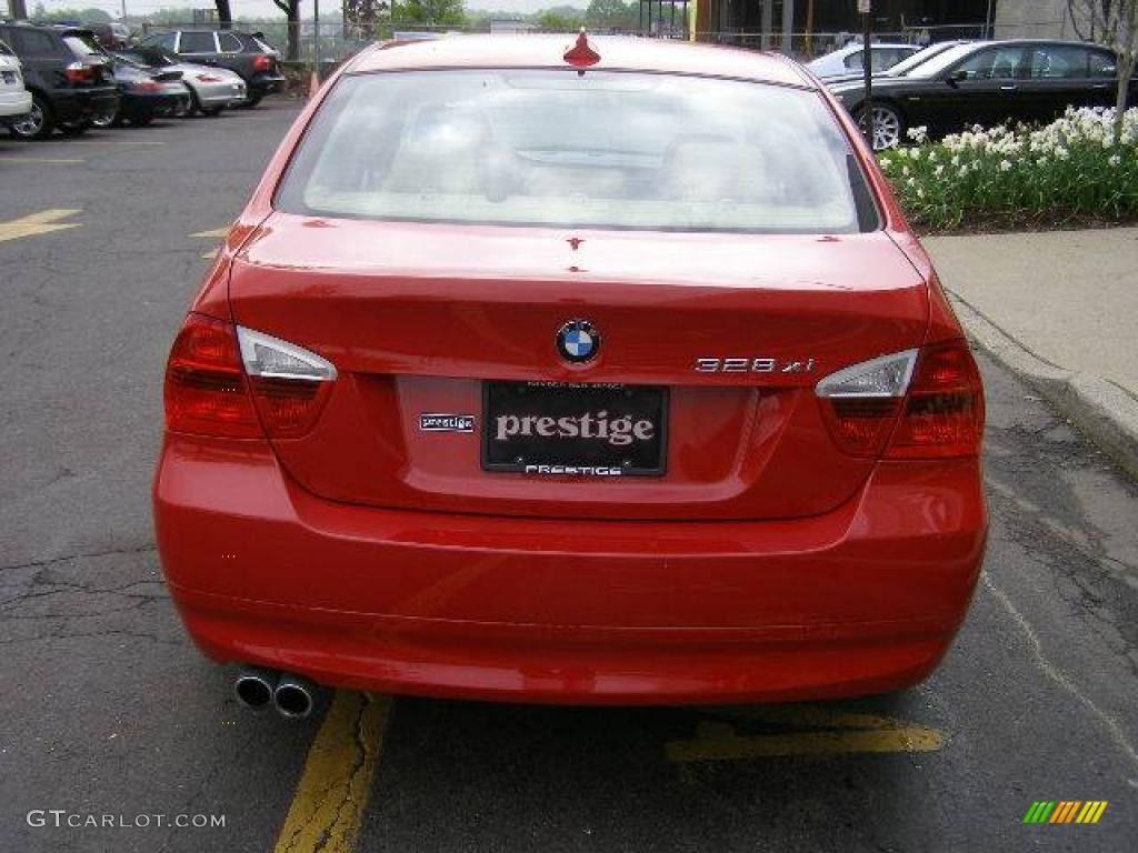 2008 3 Series 328xi Sedan - Crimson Red / Beige photo #19