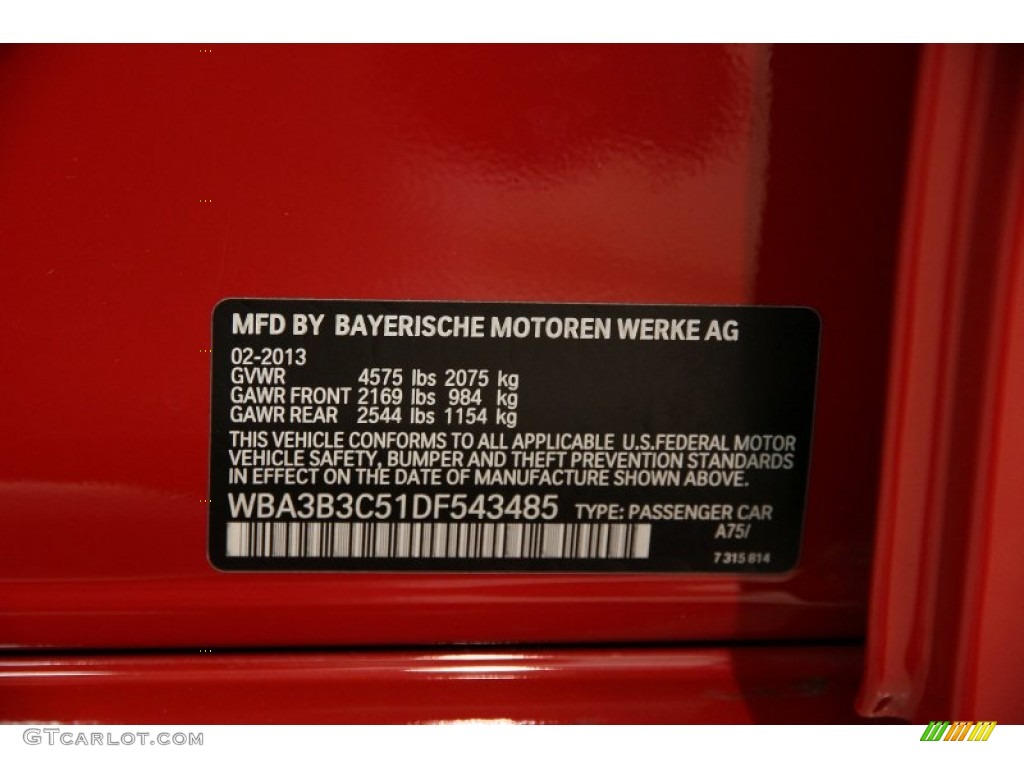 2013 3 Series 328i xDrive Sedan - Melbourne Red Metallic / Black photo #53