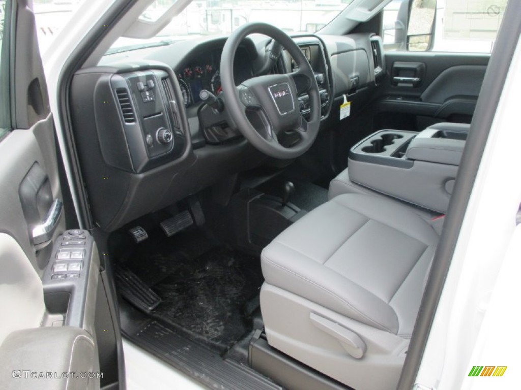 Jet Black/Dark Ash Interior 2015 GMC Sierra 3500HD Work Truck Crew Cab Dual Rear Wheel 4x4 Photo #93433379
