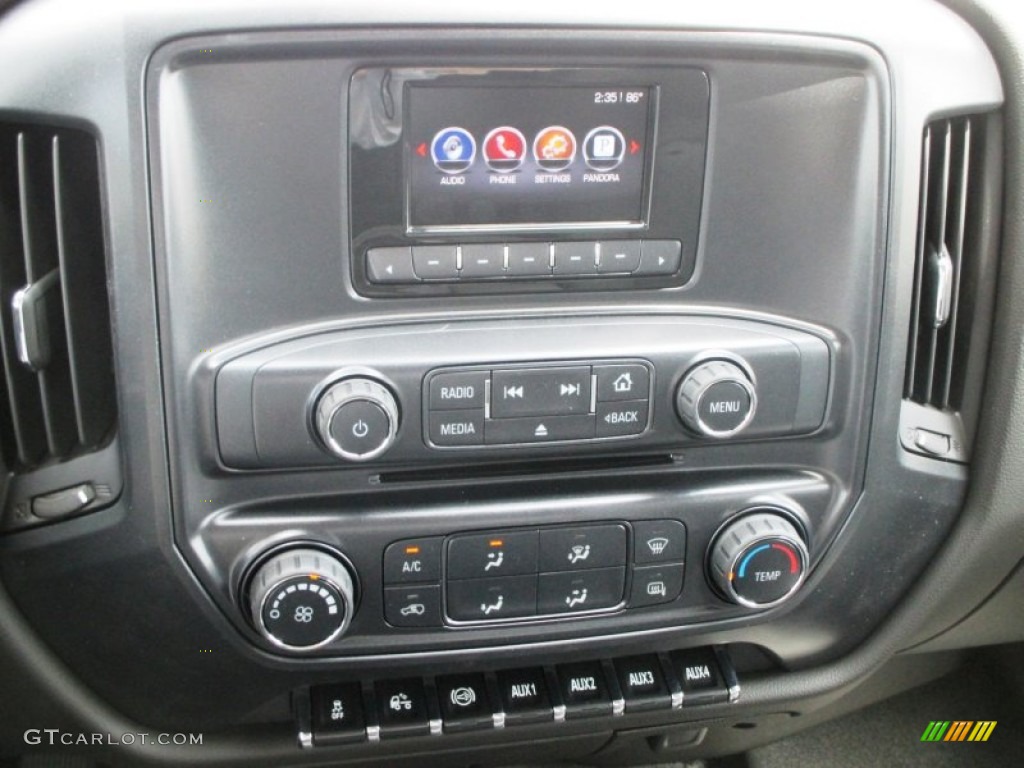 2015 GMC Sierra 3500HD Work Truck Crew Cab Dual Rear Wheel 4x4 Controls Photo #93433397