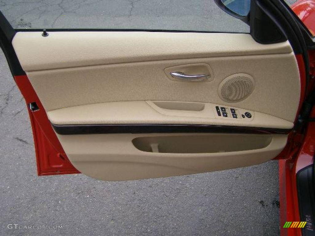 2008 3 Series 328xi Sedan - Crimson Red / Beige photo #50