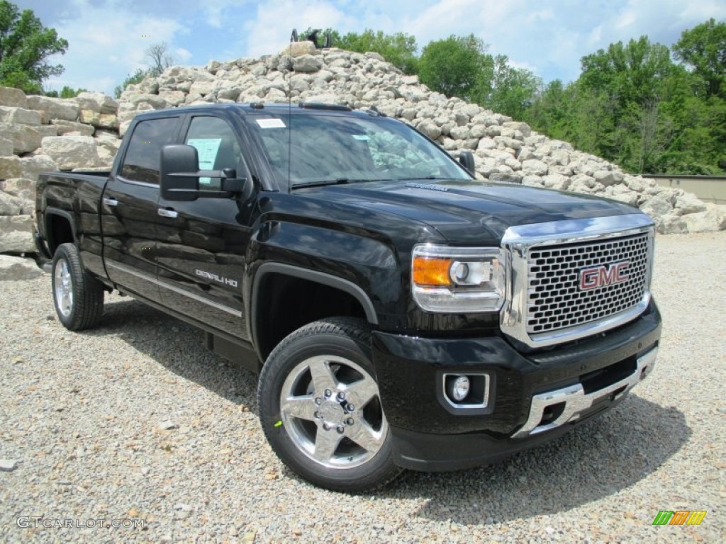 Onyx Black 2015 GMC Sierra 2500HD Denali Crew Cab 4x4 Exterior Photo #93433739