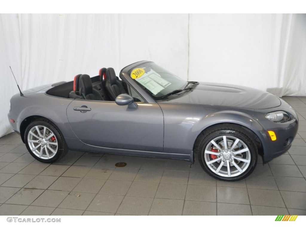 2006 MX-5 Miata Grand Touring Roadster - Galaxy Gray Metallic / Black photo #6