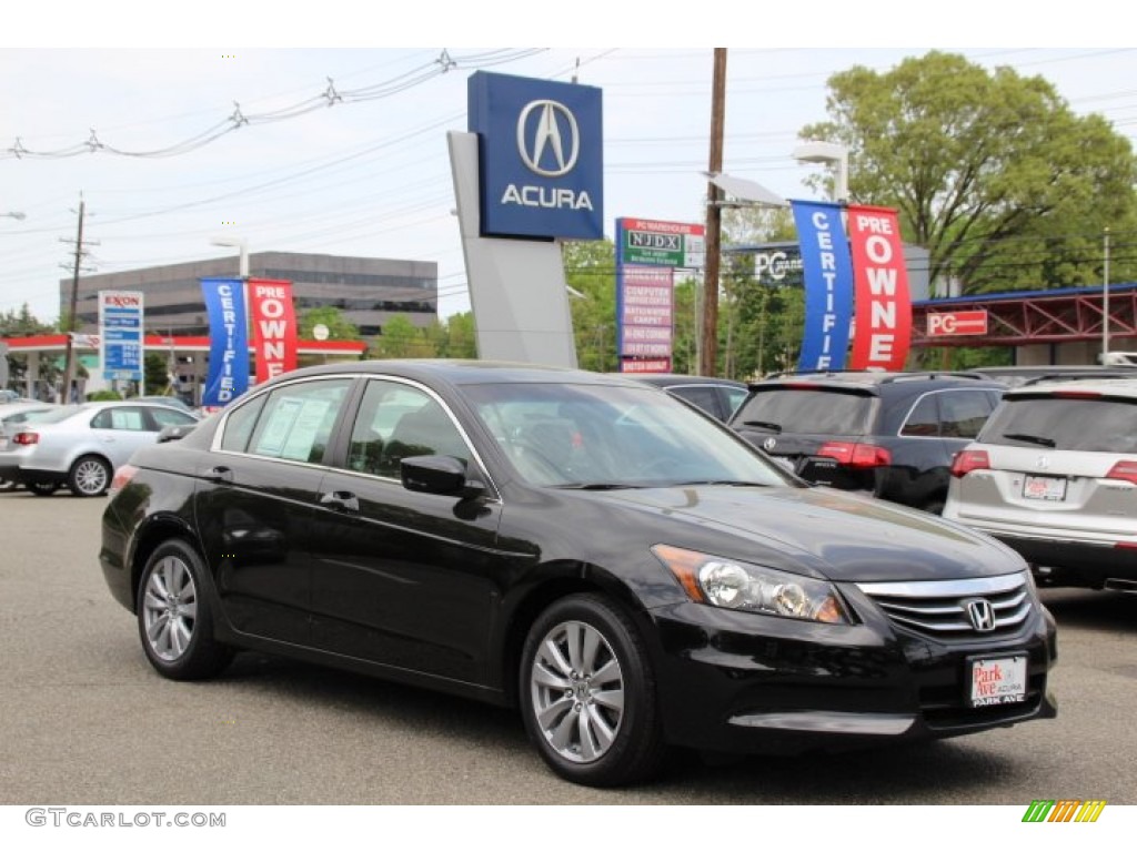 2011 Accord EX-L Sedan - Crystal Black Pearl / Black photo #1