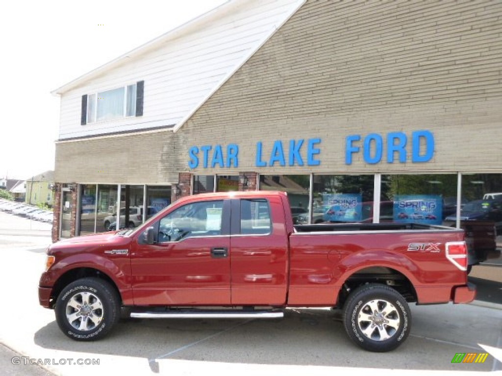 2014 F150 STX SuperCab 4x4 - Sunset / Steel Grey photo #7