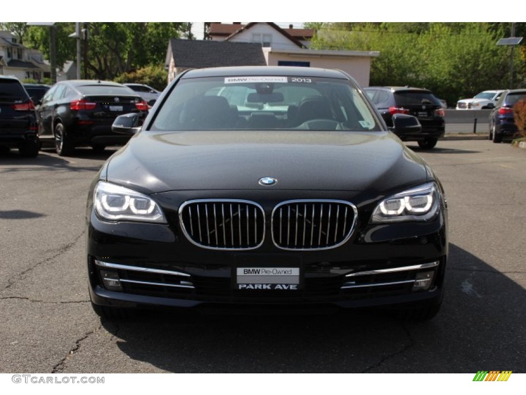 2013 7 Series 740Li xDrive Sedan - Black Sapphire Metallic / Black photo #8