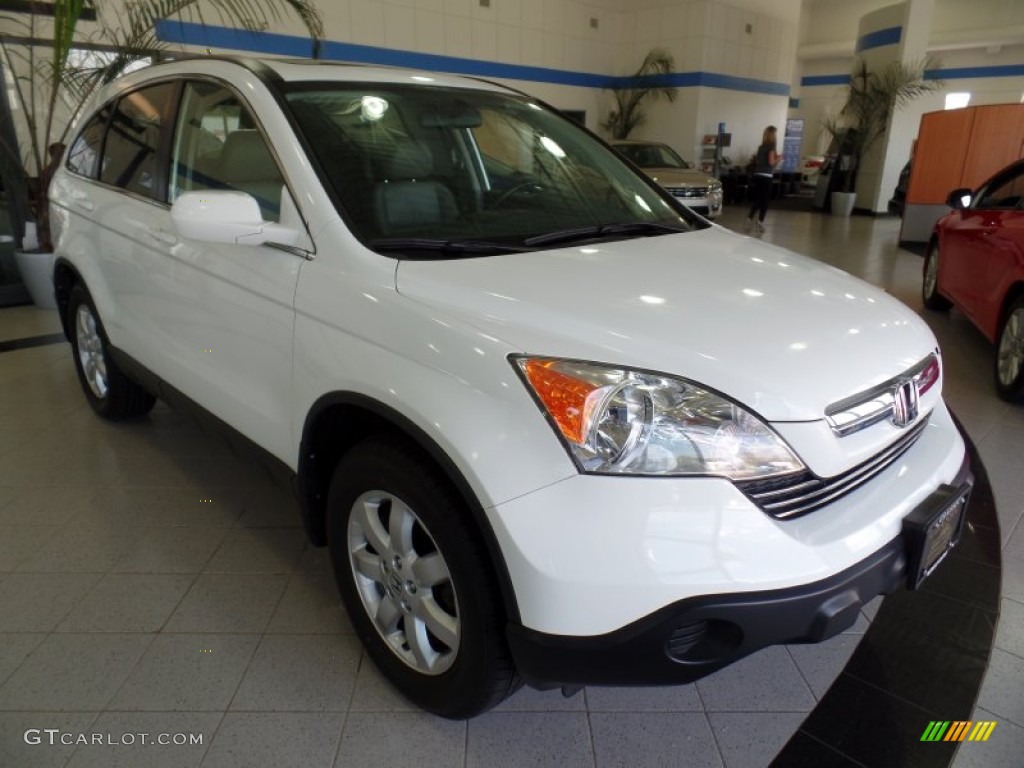 2008 CR-V EX-L 4WD - Taffeta White / Gray photo #4