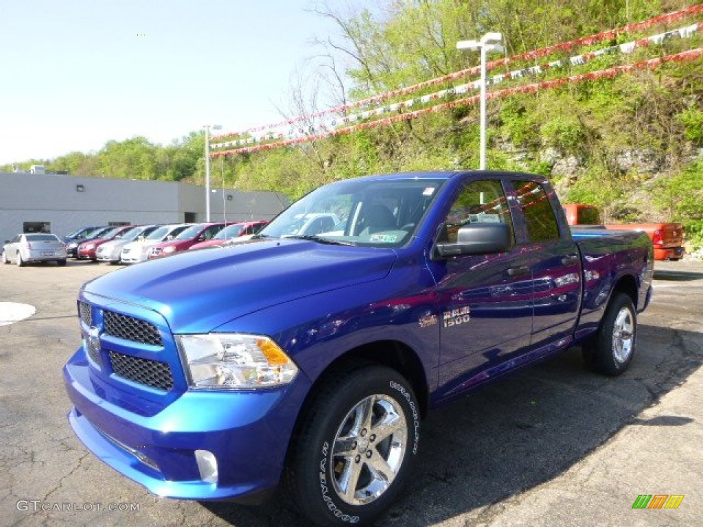 2014 1500 Express Quad Cab 4x4 - Blue Streak Pearl Coat / Black/Diesel Gray photo #1