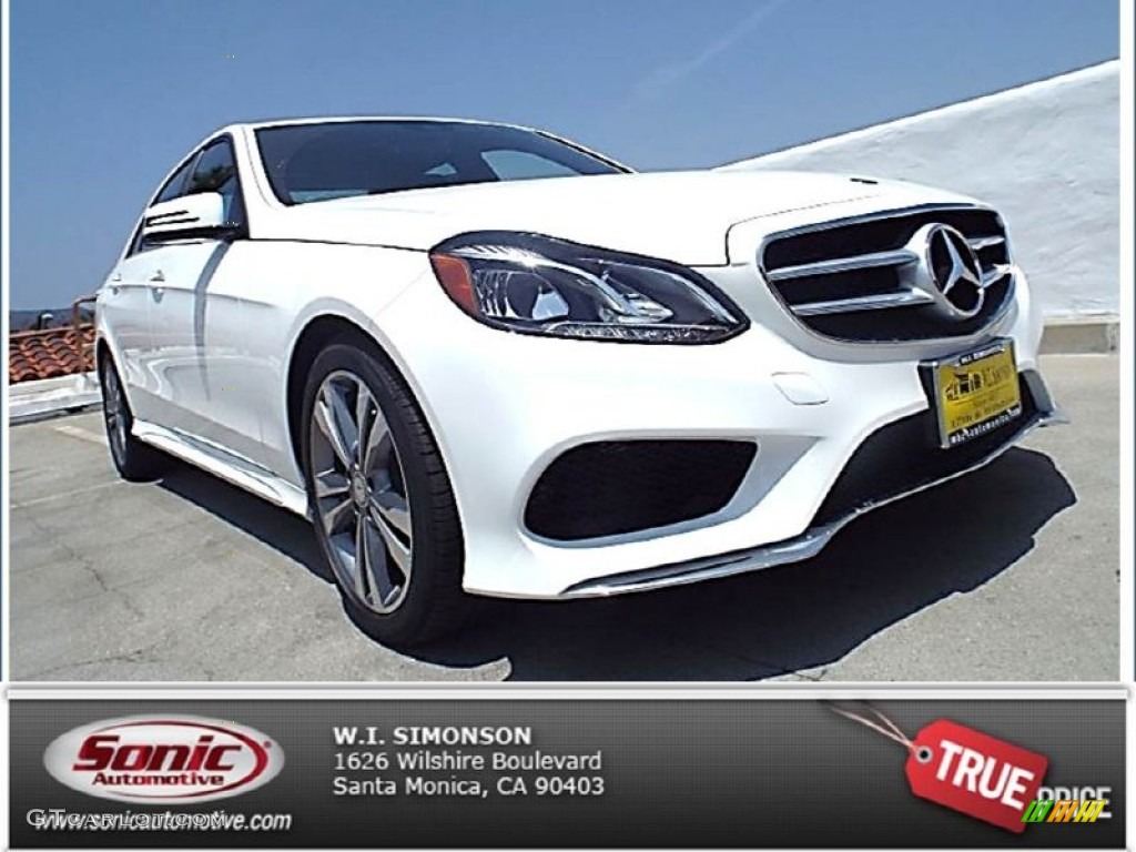 2014 E 350 Sport Sedan - Polar White / Black photo #1