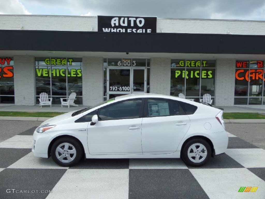 2010 Prius Hybrid II - Blizzard White Pearl / Bisque photo #1