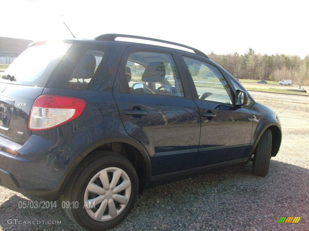 2011 SX4 Crossover AWD - Deep Sea Blue Metallic / Black photo #4