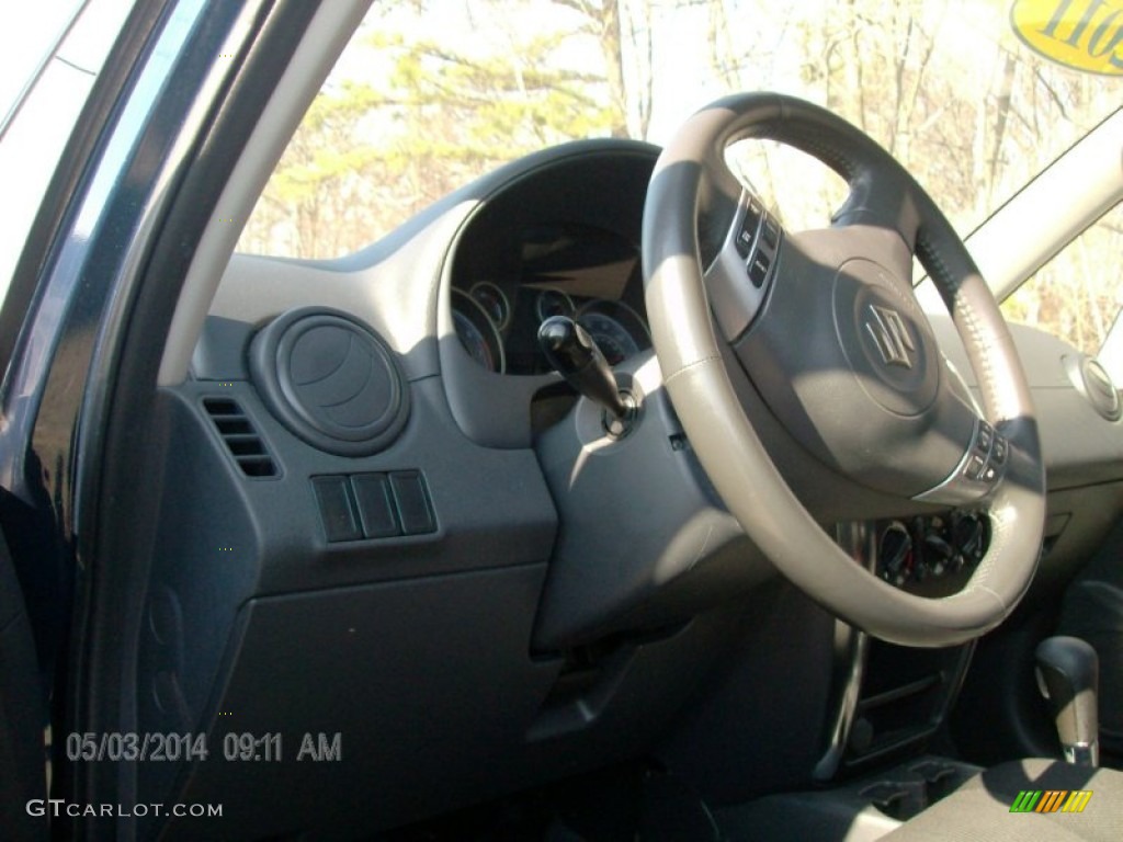 2011 SX4 Crossover AWD - Deep Sea Blue Metallic / Black photo #8
