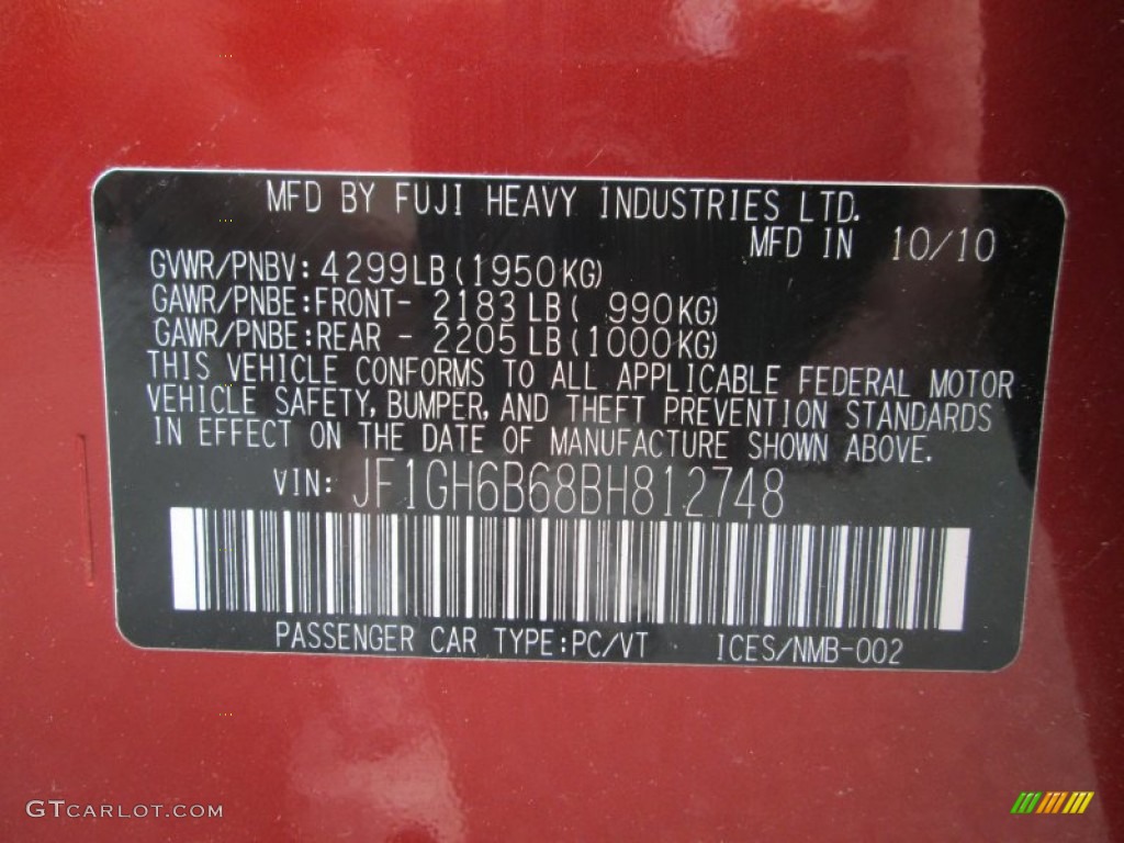 2011 Impreza 2.5i Premium Wagon - Paprika Red Pearl / Ivory photo #30