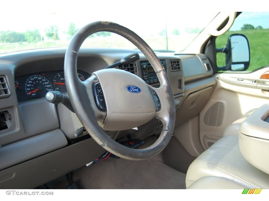 2002 F350 Super Duty Lariat Crew Cab 4x4 - Arizona Beige Metallic / Medium Parchment photo #46