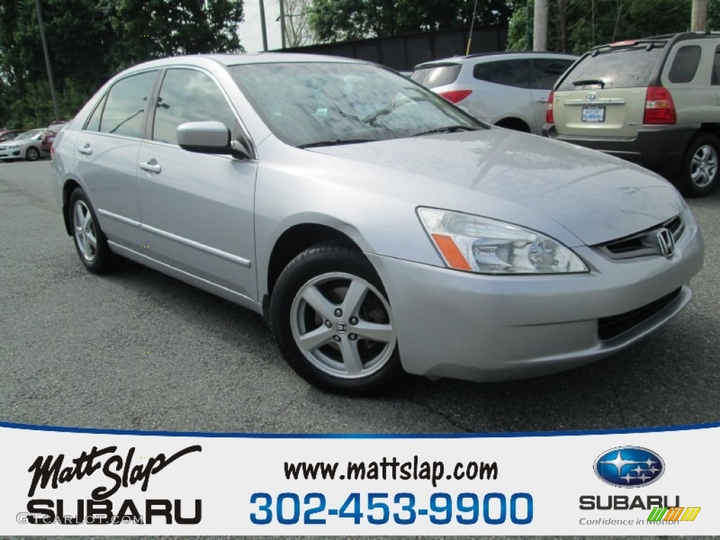2003 Accord EX Sedan - Satin Silver Metallic / Black photo #1