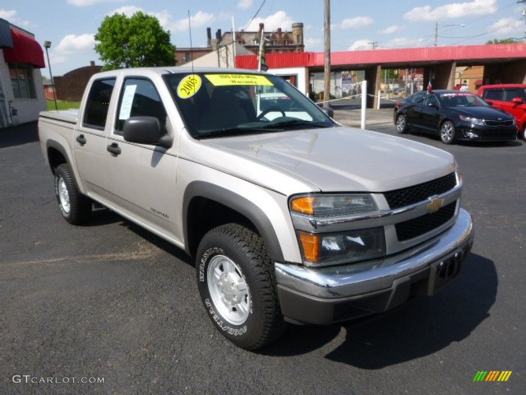 Silver Birch Metallic 2005 Chevrolet Colorado LS Crew Cab 4x4 Exterior Photo #93456646