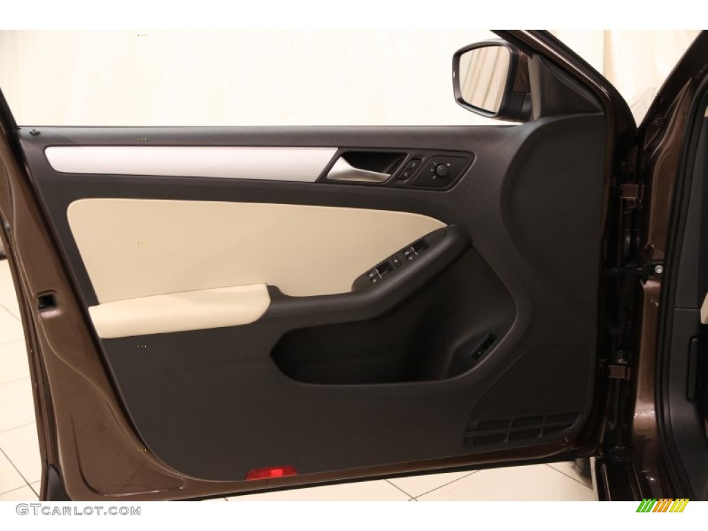 2013 Volkswagen Jetta SE Sedan Cornsilk Beige Door Panel Photo #93458539