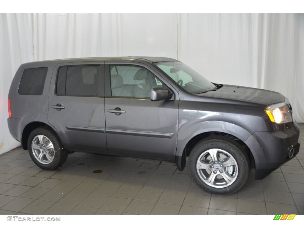 2014 Pilot EX-L - Modern Steel Metallic / Gray photo #4