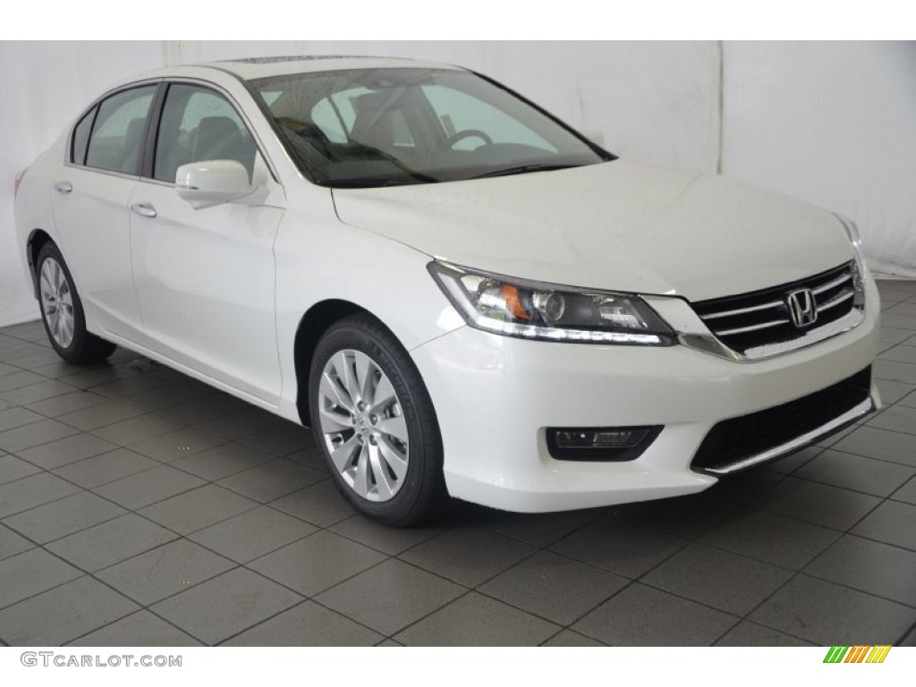 2014 Accord EX-L V6 Sedan - White Orchid Pearl / Ivory photo #1