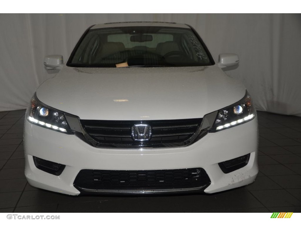 2014 Accord EX-L V6 Sedan - White Orchid Pearl / Ivory photo #2